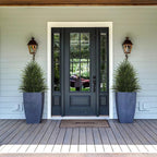 Artificial Topiary Ball Tree, Indoor Realistic Faux Boxwood Bush Potted Plants, Outdoor Fake Shrubs Cedar Evergreen Plants for Home Living Room Front Porch Decor (2, 3ft)