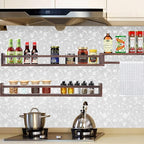 AZSKY Nursery Book Shelves Deep Walnut Wall Mount Floating Book Shelf for Bedroom Wooden Wall Book Shelf Children Kids Toddler Wall Bookshelf 36 Inch a Set of 3 Same Sizes