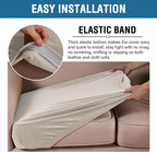 H.VERSAILTEX Velvet Stretch Couch Cushion Cover Plush Cushion Slipcover for Chair Loveseat Sofa Cushion Furniture Protector Seat Cushion Sofa Cover (2 Piece Medium Sofa Cushion Covers, French Oak)