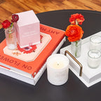 Literie NYC Inspired Scented Candle: 28th Street Flower Market - Peony & Rose Scent, 9oz, 50 Hour Burn, Vegan Soy & Coconut Blend Candle for Home Decor, Gift for Women & Men