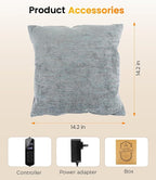 Aroma Season Heated Throw Pillow Lumbar Support Cushion, Back Pain Relief Soothing Cramp Body Warm Hug for Winter, 5 Heating Level and 6 Timer Control, Auto Shut Off Function