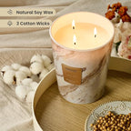 M&SENSE NoirAir Scented Candles for Home, 3-Wick Highly Scented Jar Candles, Extra Large Candle 35 Oz 150 Hours Long Lasting Burning, Relaxing Aromatherapy Candle for Stress Relief, Meditation