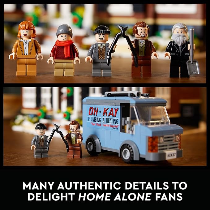LEGO Ideas Home Alone McCallisters' House Building Set for Adults - Collectible Movie Model Kit for Office or Bookshelf Decor - Gift for Christmas - W/ 5 Minifigures - 21330