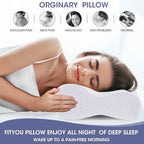 Cervical Pillow for Neck Pain Relief, Neck Pillow for Sleeping Neck and Shoulder Pain, Orthopedic Sleeping Pillow for Adults Kids, Ergonomic Contour Memory Foam Pillow