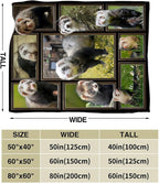 Cute Ferret Blanket for Women Girls Boys Men Funny Animal Ferrets Throw Blanket Plush Cozy Flannel Fleece Ultra Soft Fuzzy Blankets Gifts 50"X40"