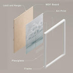 SIGNWIN Framed White Nautical Ocean Sea Beach Grass Seagull Wall Art, Set of 4 Landscape Colorful Wall Decor Prints, Nature Wilderness Wall Décor for Living Room, Bedroom - 11"x14" White