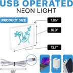 JONATHAN Y NEN1032A Teary Face 13.7" X 10.9" Contemporary Glam Acrylic Box USB Operated LED Neon Light, Blue