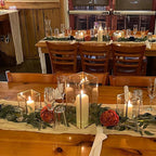 Hewory Glass Hurricane Candle Holder Set of 18, Gold Large Hurricane Centerpiece for Table, Tall Floor Square Pillar Candle Holders Lantern Set for Wedding, Anniversary, Party, Fireplace, Dining Room