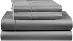 Tencel Sheets 4 Piece for Full Size Bed - 100% Eucalyptus Lyocell Full Sheets Set - Soft, Cooling & Breathable for Hot Sleepers - 16” Deep Pockets Hotel Quality Bedding Set - Grey
