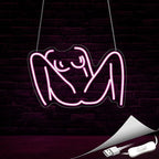 Lady Neon Sign, Neon Signs for Wall Decor Neon Pink Ladies Body LED Signs Room Neon Light Up Signs Home Decor for Bedroom Club Party Bar Shop USB Operated