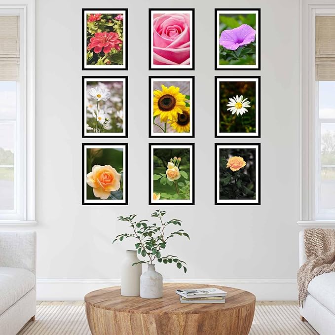 12 Pack 12x16 Picture Frame with 11x14 Mat, Display 11x14 with Mat or 12x16 Without Mat, 12 by 16 Frames Bulk Set of 12 Collage Gallery Wall Decor Photo Frames Set for Wall, Black
