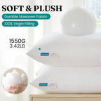 Oubonun 30 x 30 Throw Pillow Inserts - Soft, Plush & Decorative Down Alternative Pillows for Couch Sofa Bed, Machine Washable - White, Pack of 2