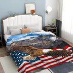 Eagle American Flag Throw Blanket for Boys, Men, Adults, Lovers, Girls, Kids, Women - Soft Warm Plush Fleece Flannel Decor for Couch, Sofa, Bed 50"x60"