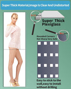 Shatterproof Wall Mirror Full Length for Bedroom, Acrylic Gym Mirrors For Home, Extra Thick: 0.12 inch, 14 x 24 inch x 2 Pcs, Workout Mirrors Safe for Kids, Over The Door, Long Wall Mounted