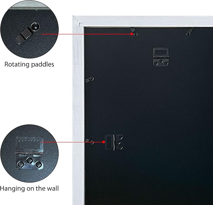 VCK 18x24 Poster Frames 3 Pack White MDF Wood and Polished Plexiglass Frame,Display Pictures in Horizontal and Vertical…