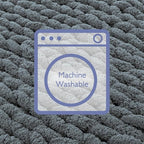 Bigacogo Chunky Knit Throw Blanket for Couch, 80x90 inches, 100% Hand Knitted with Thick Jumbo Chenille Yarn, Cozy Soft Large Rope Knot Cable Crochet Blankets for Sofa Bed Living Room, Iron Gray