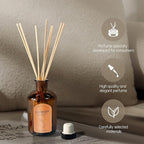 Premium Reed Diffuser Set - 8.8 oz (250 ml) Bedroom Bathroom Living Room Home Fragrance Products Sweet Orange&CEDERWOOD Scent 1 Pack