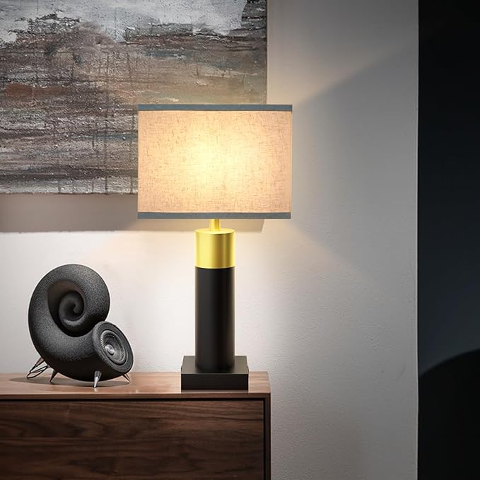 Touch Table Lamp for Bedroom 3 Way Dimmable 22''Bedside Lamp with USB A+C Nightstand Lamp for Living Room Office and Hotel Bulb Included