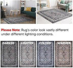 Keen Home Design 2x7 Rug - Machine Washable Runner Rug with Non-Slip Backing, Ideal for Hallway, Entryway, Kitchen, Laundry Room - Vintage, Easy Clean, Durable, Low Pile Rug - (2'6" x 7')