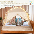 Bed Tents Canopy Bed–Privacy Dream Tent for Cozy Indoor Sleeping, Light-Reducing,and Breathable, with 4 Doors Floor Tent Bed–Available in Twin, Full, and Queen Sizes