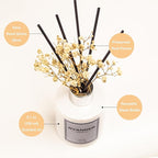 Reed Diffuser Set,5.1oz Clean Linen Scent Diffuser with Sticks Home Fragrance Reed Diffuser with Essential Oil for Bathroom Shelf Decor&Air Freshener,Home Bathroom Office Decor & Gifts