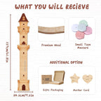 Personalized Name Growth Chart, Castle Height Chart, Customized Name Measuring Board for Kids Height, Kids Growth Measurement Decorative Wall Sticker, Nursery Growth Chart Ruler