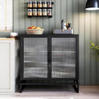 Window Privacy Film, Frosted Reeded Glass Cling, 3D Decorative Coverings with UV Blocking, Adhesive Stickers for Bathroom Doors Cabinet