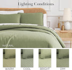 Southshore Fine Living, Inc. Quilts, Queen Size Set, Pet Hair Resistant Bedding, Soft Coverlet Queen Size/Full, Quilt Set with 2 Pillow Shams, Lightweight Full Bedspread, Sage Green