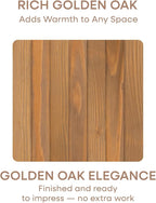 Homeforia 12 inch Golden Oak Floating Shelf, High End Solid Real Wood 12inch Small Floating Shelves for Wall Mounted, Oak Wooden 12in Floating Shelves, Heavy Duty Bracket, 12 X 6.5 X 1.75 in, Set of 3