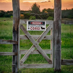 Funny Warning Sign - The Property is Protected By Highly Trained Corgi - Decorative Wood Hanging Plaque, Wall Decor, Owner Home Decor, Door Gate Hanger, Front Porch Sign
