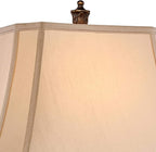 Barnes and Ivy Leafwork Vase 32 1/2" Tall Large Traditional End Table Lamp Brown Wood Finish Single Tan Rectangular Shade Living Room Bedroom Bedside Nightstand House Office Home Reading Kitchen