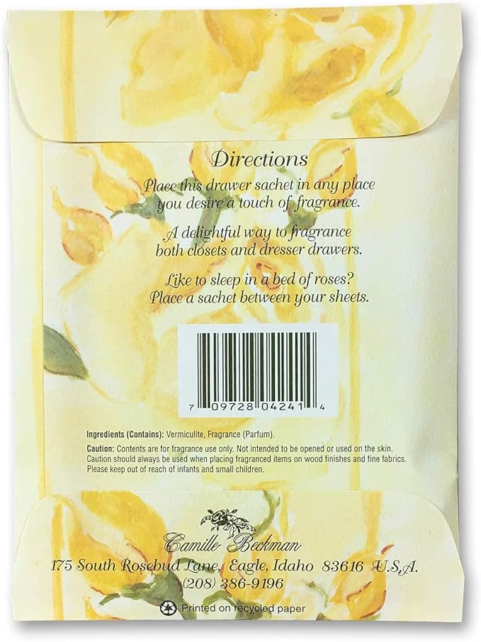 Camille Beckman Premium Fragrant Drawer Sachet, French Vanilla, 0.3 Ounce