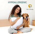 16 x 16 Throw Pillow Inserts, Pack of 2 White, Square Form Cushion Stuffer for Garden, Bench, Patio, Lightweight Soft Fillers for Sofa, Bed, and Home Décor