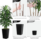 Artificial Dracaena Plant Indoor 5FT - Fake Tree with White Tall Planter - Faux Yucca Tall Fake Floor Plant in Pot - Artificial Trees for Home Office Living Room Decor Indoor