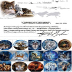 Remorelt Wolf Eagle Bear Dream Catcher Bedroom Wall Decor, Christmas Home Decoration, Room Accessory, White Moon Feather Decoration - Unique Home Craft Wall Pendant (DC12 6Inch Wolf Mountain)