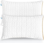 mislili King Size Pillows Set of 2, Hotel Quality Bed Pillows for Sleeping, Pillows King Size Set of 2 Support & Comfortable, Down Alternative King Pillows for Back, Stomach or Side Sleepers