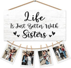 Sisters Gifts Picture Frame Photo Holder for Wall, Sister Gift from Sister, Best Sister Gift, Gifts for Sister from Brother Sister Gifts, Best Sister Ever Gifts Hanging Photo Display
