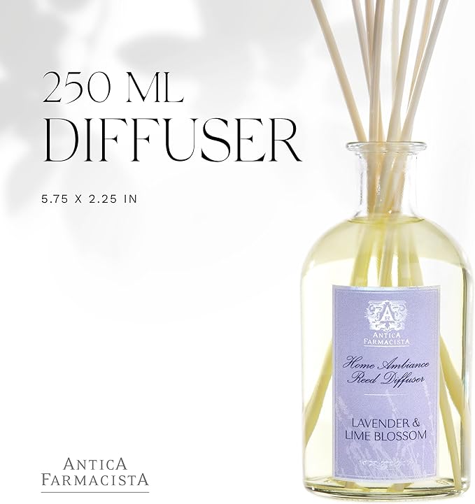 Antica Farmacista Home Ambiance Diffuser, Lavender & Lime Blossom, 8.45 Fl Oz