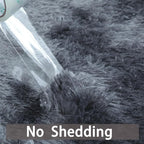 Area Rug 9x12 for Living Room - Large Shag Soft Grey Rug for Bedroom - Modern Non-Slip Plush Fuzzy Floor Carpet Tie-Dyed Dark Gray