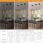 LMQNINE Natural Alabaster Pendant Lights for Kitchen Island White Marble Long Tube Chandelier Modern Black Ceiling Light Fixtures for Bedroom Dining Room Table Living Room Hallway(S-1Pack)