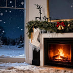 2026 New 2 Pcs Black Metal Reindeer, Black Metal Reindeer Christmas Decoration, European-Style Modern Aluminum Alloy Xmas Figurines, Indoor Holiday Statues for Mantel, Bedroom, Office Table (#AB)