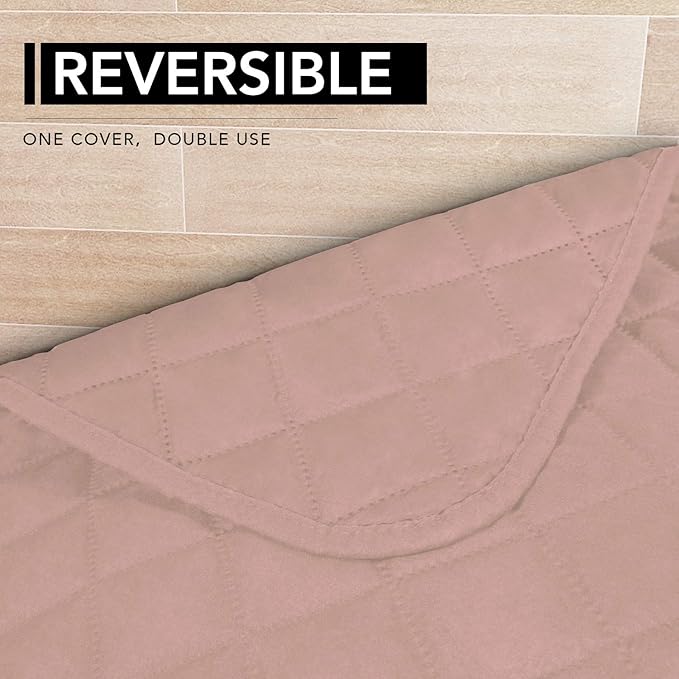 Easy-Going Sectional Couch Covers for Dogs L Shape Sofa Cover Reversible Sofa Slipcover Chaise Lounge Cover Furniture Protector Cover for Pets Dog Cat (42 x 52 inches, Pink/Pink)