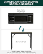 Frylr Small Folding Computer Desk – Portable 35.8 Inch Foldable Laptop Table, Collapsible and Compact for Easy Storage and Fast Setup, Lightweight for Small Spaces, Craft and Study Use, Dark Oak