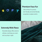 GONAAP Fuzzy Faux Fur Throw Blanket Twin Size Dark Teal Super Soft Cozy Plush Fuzzy Shaggy Blanket for Couch Sofa Bed (Dark Teal, Twin(60"x80"))