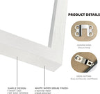 3.5x5 Picture Frame Set of 3 - Made of Real Glass and White Wooden Frame, 3.5 by 5 small Photo for Wall or Tabletop Display