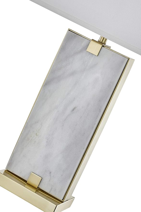 Magnus Table Lamp – Modern Desk Lamp with Marble Finish, Commercial Grade Lighting for Living Room or Bedroom
