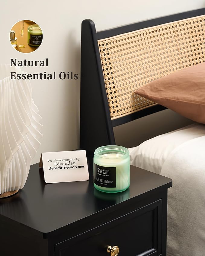 M&SENSE Candle Oceanic Breeze Scented, 11.6oz 70 Hour Long Lasting 2 Wick Pineapple & Mango Scent Natural Soy Candles for Home Scented, Stress Relief Gifts for Women/Men