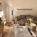 FIMEI Split Floor Lamp Modern LED Rotatable Floor Lamp, Eye-Protection Reading Standing Lamp with Stepless Dimming and 3000K-6000K Color, Separately Rotatable Design, Black