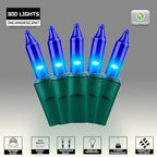 300LIGHTS(2*150L) Blue Extra-Bright with End Connectors Christmas Decorative Lights 19.44m UL Certified Mini String Light Set Waterproof for Home Garden Holiday Tree Party Patio Decor Wedding