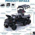 Pickup Truck Toy 1/24 Diecast Trucks Mammoth Model Car Kits,Metal Toy Truck Suitable for Kids and Car Collection,Pull Back Cars with Light and Sound,Trucks for Kids Ages 4-8（Black）